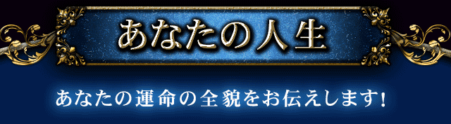 あなたの人生　あなたの運命の全貌をお伝えします！