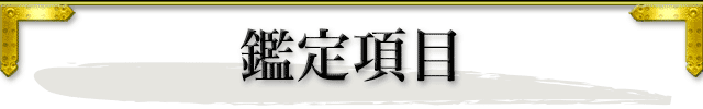 鑑定項目