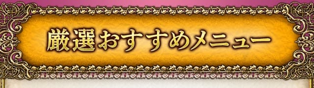 厳選おすすめメニュー