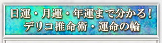 日運・月運・年運まで分かる！　デリコ推命術・運命の輪