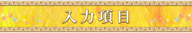 入力項目