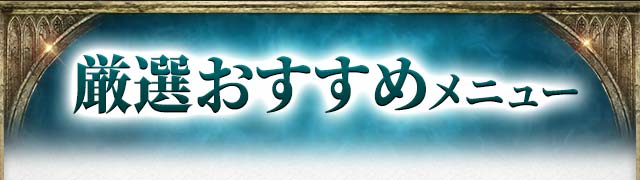 厳選おすすめメニュー