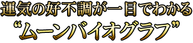 運気の好不調が一目でわかる“ムーンバイオグラフ”