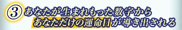 数字のパワーその3　あなたが生まれ持った数字からあなただけの運命日が導き出される