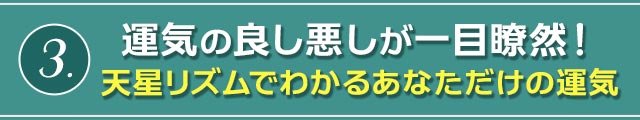 3. 運気の良し悪しが一目瞭然！　天星リズムでわかるあなただけの運気