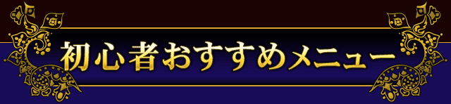 初心者おすすめメニュー