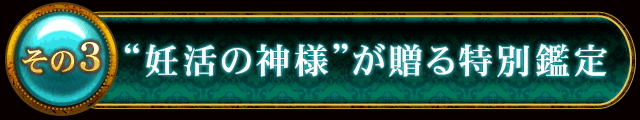 その3　“妊活の神様”が贈る特別鑑定