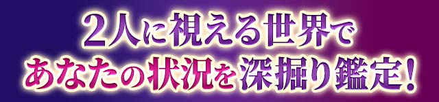2人に視える世界であなたの状況を深掘り鑑定!